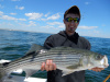 Live bait fishing produces bib bass on Merrimack